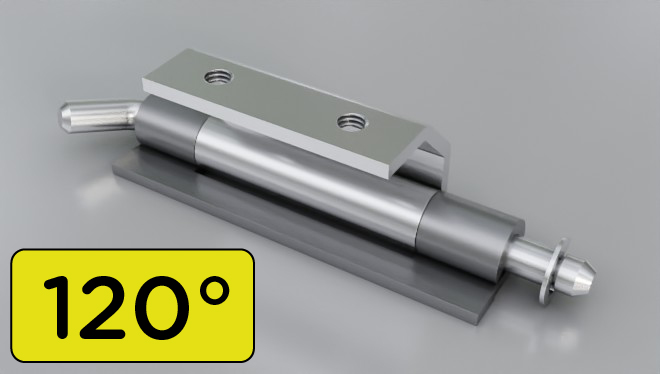 Enclosure Hardware / Hinges / Concealed / Weld On Screw On / 18mm Return With M4 Threaded Holes