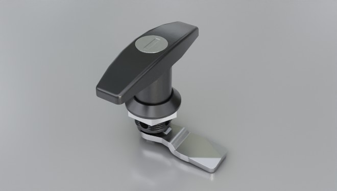 L-Style 360° Rotation Square Shaft Key-Locking Handle – Chrome, LH-L-303-CH