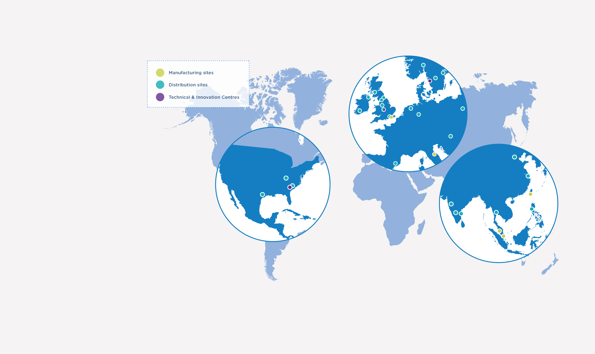 Trifast plc global location map