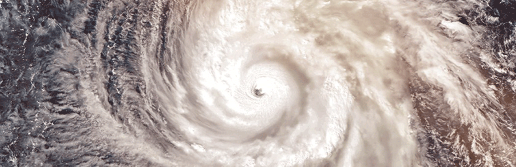 Arial view of hurricane 