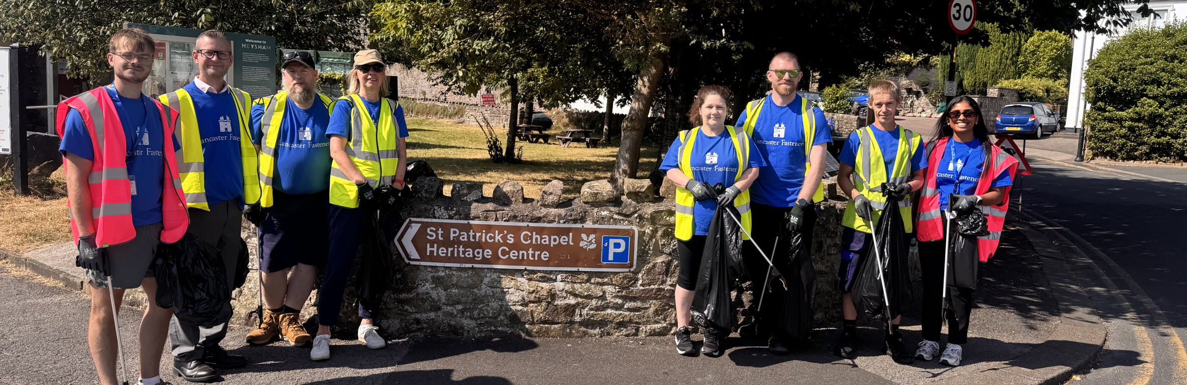 Lancaster Fasteners Morecombe Beach Litter picking day